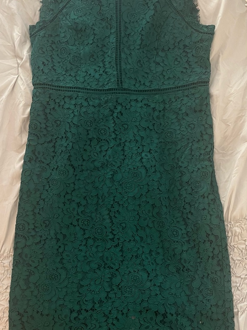 Bardot Lace Cocktail Party Dress Green Size L US 10 - Picture 3 of 8